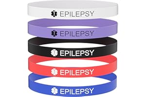 Aospkle 5PCS Medical Alert Bracelet for Men Women, Medical Alert ID Silicone Wristband for Diabetic Blood Thinner Pacemaker Epilepsy