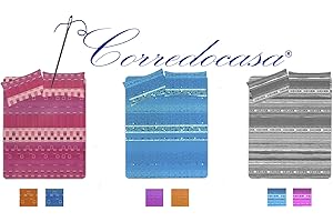 CORREDOCASA Euroricami Viterbo Completo Lenzuola Singolo in Cotone 1 Piazza