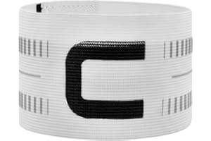 Mezeic Captain Armband, Unisex C Captain Armbands Soccer Adjustable Football Player Captain's Arm Bands Sport Team Training for Youth and Adult