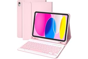 TQQ Keyboard Case for iPad A16 11th Generation 2025 and 10th Generation 2022 (11/10.9 inch), Detachable Bluetooth Keyboard Cover with Pencil Holder for iPad 11/10 Gen, UK Layout