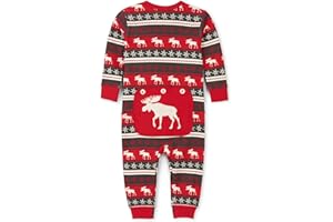 Hatley Fair Isle Bear & Moose Family Union Suits Grenouillère Mixte Enfant