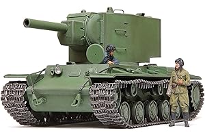 TAMIYA Rus 35375 1:35 Rus. Sw. Pz. KV-2 Gigant 152 mm - Reproducción fiel al modelo de construcción de maquetas, kit de construcción de plástico, manualidades, aficiones, pegar, maqueta, montaje, sin