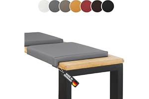 ‎LYCCE Lycce Bankauflage Klemmkissen 1 Leiste, Sitzkissen Kunstleder grau, Banktiefe ab 35 cm