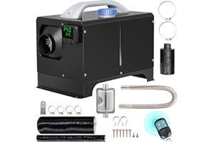 VEVOR Calentador de Aire Diésel, 12?V 8 kW Calefacción Estacionaria Diésel -40 °C - 80 °C Calentador de Estacionamiento Diésel Calefacción Estática Furgoneta Diésel Calentador Negro para Camiones etc.