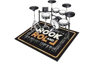 KQIEJUY Drum Rugs Non-Slip Soundproof Mat Drum Blanket for Electronic Jazz Drum Kit Bass Drum Snare and Other Musical Instrument Mat Professional Drum Rug Mat Rectangle Drum Carpet Area Rug 120 x 90 cm