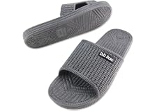 D.D.Star Big Size Bathroom Slippers For Men and Women Non-Slip Quick Drying Shower Shoes Comfortable And Soft Sole Slide On S