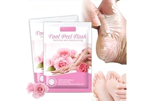 Dabacc Foot Peel Mask for Hard Skin, 2 Pairs Moisturizing and Exfoliating Foot Peeling Mask, Callus Remover & Dry Dead Skin, Cracked Heels Remover for Feet, Men and Women- Rose