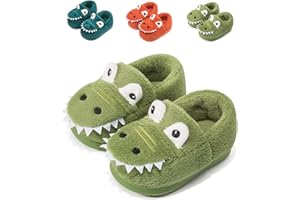 FADEZAR Chaussons Enfants Fille Garcon Pantoufle Peluche Animaux Dinosaure Slippers Chaussons Bébé Antidérapant