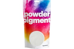 Hemway | Metálico blanco perla polvo de pigmento de la chispa tinte metálico Pigmentos para la resina de epoxy, poliuretano Pintura - 50g