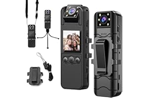 bayehngs Small Body Camera with Audio and Video, Portable 1080P Body Cam with 180° Rotatable Lens, Motion Detection, Night Vision, Wearable Small Personal Camcorder Video Recorder