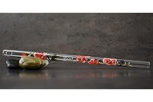 HALL CRYSTAL FLUTES Hall Crystal Flute 11214 - Inline Glass Piccolo in C - Rose/Gold