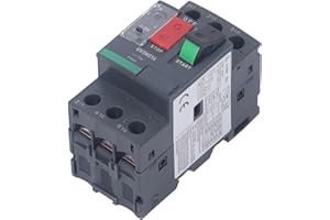 LIEBEWH Disjoncteur de Moteur Bouton de Commande Interrupteur de Protection du Moteur Disjoncteur Magnétique Thermique avec Montage sur Rail pour Applications de Moteur (GV2-ME14 6-10A)