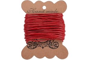 PH PANDAHALL PandaHall Elite 1 Roll Cordon de Cuero de Vaca, de Cuero Joyas Joyeria DIY Making Material, Cordón Redondo, Rojo, 1.5mm