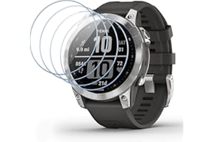 Vauki 4 Piezas Protector Pantalla para Garmin Fenix 7 47mm/7 Solar/Fenix 7 Sapphire Solar Cristal Templado, Dureza 9H Vidrio Proteccion, Sin Burbujas AntiarañAzos Sensible Al Tacto Screen Protetcor