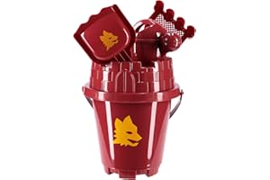 AS Roma ASRBEACHSET, Zestaw Gier Plażowych Unisex Dziecko, Czerwony, Standardowy Small