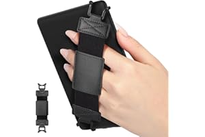 ‎MOKO MoKo Weich Handschlaufe für 6" - 8" Kindle eReaders Fire Tablet - Kindle/Kobo/Voyaga/Lenovo/Sony E-Book Tablet Tablet, Hochelastisch Vielseitig Tablet Fingerhalterung Griff Halter, Schwarz