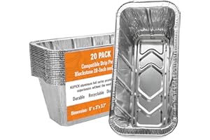 NUPICK 20 Stück Fettbecher-Einsätze für Blackstone 43,2 cm/71,1 cm/91,4 cm Grillplatte, Tropfpfanneneinlagen für Blackstone 5017, Einweg-Aluminiumfolie Tropfpfanne Liner