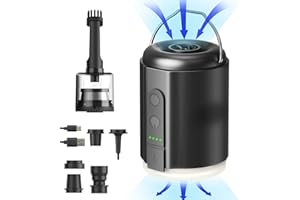 Origem Pompa Elettrica per Materasso Gonfiabile, 5.2KPa Portatile Mini Pompa Aria Batteria Ricaricabile Pompa Gonfia Sgonfia con Luci per Materassino Galleggianti da Piscina Giocattoli gonfiabili