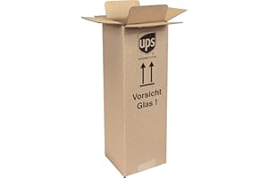 KARTONPLUS 20x Flaschenversandkarton/Weinversandkarton für 1 Flasche DHL und UPS zertifiziert PTZ Zertifikat