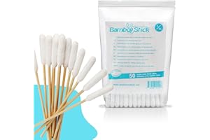 BAMBOOSTICK Coton tige chien L/XL – Pack 50 Coton Tige pour le Soin des Oreilles pour Chiens de Grande Taille, Nettoyage Sécurisé, Efficace et Doux - Ultra-Absorbant - Elaboré par un Vétérinaire Français