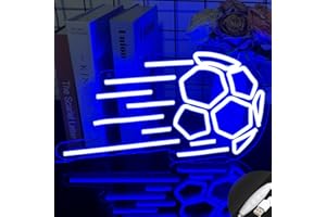 RAINDEE Football Bedroom Accessories for Boys, Football LED light, Soccer Led Sign Wall Art Decor, Bedroom Wall decor for Teenage Boy Room, Sports Neon Sign, England Team Football light