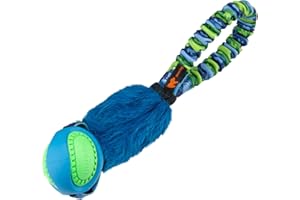 Tug-E-Nuff Pocket PowerBall Fauxtastic | Juguete de tamaño de bolsillo | Juguete elástico duradero para perros | Ideal para entrenamiento interactivo de perros y perros de todas las edades | Hecho de