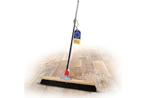 Novaliv Grand balai de 60 cm avec manche télescopique - Poils synthétiques - Avec manche - Pour atelier - Pour salle de sport - Balai industriel - Balai d'intérieur - Grand