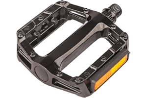 AVASTA Pédales de vélo, pédales de vélo en Alliage d'aluminium avec réflecteur pour VTT, vélo de Route et Autres vélos, Taille de Filetage 9/16 Pouces