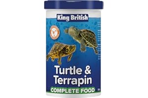 King British | Alimento Completo para Tortugas 200g: Rico en vitaminas y minerales, con Ingredientes Naturales y una Variedad de camarones, crustáceos y Krill