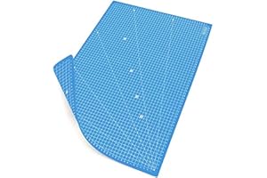 MAXKO Cutting Mat A2 (60 x 45 cm), Blue, Craft Mat Cut-resistant, Self-Healing, Printed on Both Sides, Metric Divisions - Cutting Mat, Desk Mat