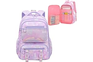 WYCY Mochila para Niñas Moda Refrigerador Puerta Mochila Escolar Gran Capacidad Kawaii Mochila Escolar con Lindos Colgantes de Unicornio y Mochila Impermeable para Niñas