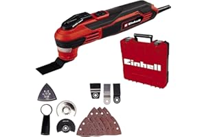Einhell Outil multifonction TE-MG 350 EQ (350 W, vitesse d’oscillation variable de 22 000 à 40 000 oscillations/min) Livré avec coffret et accessoires