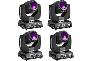OSUSUENT 4PCS Cabeza Movil 7R 230W Beam Moving Head RGBW 17 Gobos 14 Colores Iluminacion para Escenarios Bar Fiesta Club Discoteca
