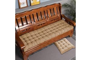 KYMMPL Thick Cotton Bench Cushion Pad 2/3 Seater,Cotton Sofa Bench Seat Cushions Pad Long Seat Pad for Home/Garden/Patio/Swing/Indoor (Beige,80 * 40CM)