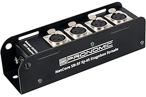 Pronomic NetCore SB-3F Multicore-Stagebox mâle - Stagebox avec 4 prises XLR (femelle) sur prise RJ45 - pour la transmission de signaux analogiques ou numériques via câble réseau