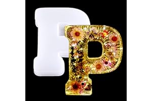 EPODA Silikonform Buchstaben Groß, 6 Zoll Epoxidharz Formen Buchstaben Groß, Silikonform Epoxidharz, Silikonform GießForm Resin für Basteln (P)