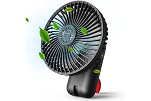 CONOPU Ventilador USB, Ventilador Portatil de Mesa Recargable con Luz LED, Gancho, Difusor de Aroma, Rotación de 180°, 3 Velocidades, Banco de Energía, Mini Ventilador de Pequeño para Inicio, Oficina