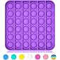 Boniry Autism Special Needs Pop It Push Pop Silicone Bubble Fidget Square Sensory Toy for Kids and Adults (Purple)