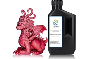 YOUSU 3D Printer Metallic Resin,Fast Curing 3D Metal Printing Resin 1KG,Magical Metallic Effect Photopolymer Resin1 for LCD DLP 3D Printing (1000g,Metal Wine Red)