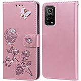 PKQTOP Cover per Xiaomi Mi 10T Pro 5G/Mi 10T Custodia,Carta Fessura,Supporto Stand,Silicone TPU,Flip Protettiva Case per Xiao