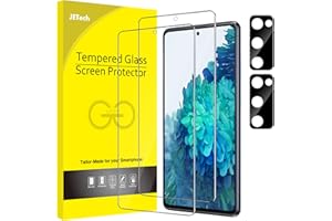 JETech Ochraniacz Ekranu dla Samsung Galaxy S20 FE 6,5 Cala z Obiektyw Aparatu Ekranu, Screen Protector Szkło Hartowane Film Folia, Odciski Palców ID Kompatybilny, HD Clear, 2 Sztuki Każdy