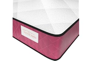 Twinklesleep Kids' Memory Foam Mattress - 4ft Small Double | Pink | Gentle 20cm Thick Support for Deep Sleep | Orthopaedic Design for Body Alignment & Comfort | Breathable, Hypoallergenic & UK Made