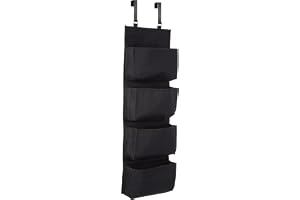 Premier Husgeråd 4-nivåer över dörr hängande organisatör, svart, 10 x 34 x 90 cm