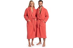 BOSKIMO Albornoz de Baño Unisex 100% Algodón OEKO-TEX – Bata para Hombre y Mujer – Rizo Americano 420 gsm – Suave y muy Absorbente