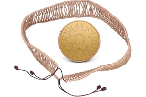 TOMOTATO Dekoracja Handpan Lina Rattanowa Stalowa Lina do Bębna Językowego Dekoracja Przestrzenna Instrument Perkusyjny Pokrowiec Ochronny na 13 Ton