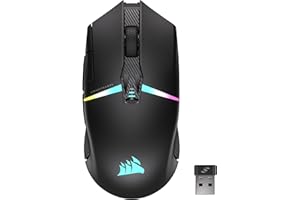 Corsair NIGHTSABRE RGB WIRELESS Gaming Mouse for FPS, MOBA - 26,000 DPI - 11 Programmable Buttons - Up To 100hrs Battery - iCUE Compatible - Black
