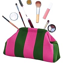 Clutch Für Damen Gehäkelt - Wolken Handtasche Streifendesign - Kiss-Lock Verschluss - Sommer Tasche Abendtasche