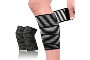 UOCAI 4 Pack Tandage Du Genouillère, Bandage Sportif Supporté Au Genou, Sport De Force De Kiebandage, échelle Du Genou Comprimé Pour Le Bras, Le Coude, Le Veau, La Main, La Cheville, Le Poignet, Le Genou