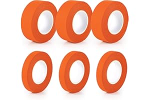 BOXOB 6pz 9,14m Nastro Hockey, 25mm 12,5mm Non Pretagliato Nastro per Mazza da Hockey Cotone Assorbente del Sudore Nastro Hockey Grip Nastro per Stecca da Hockey per Lacrosse Baseball