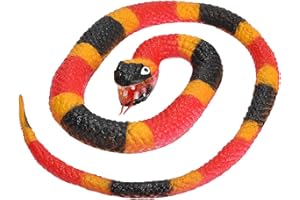 Wild Republic Rubber Snake Corallo, Serpente Giocattolo Di Gomma, Serpente Finto Realistico, Regali Per Bambini, Gioco Educativo, 66 cm
